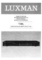 Luxman T-92L-Owners-Manual 